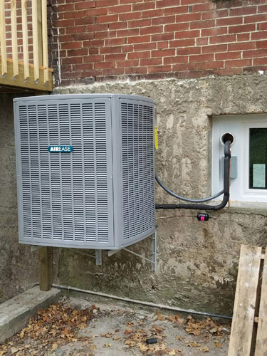 airease unit mounted to concrete wall