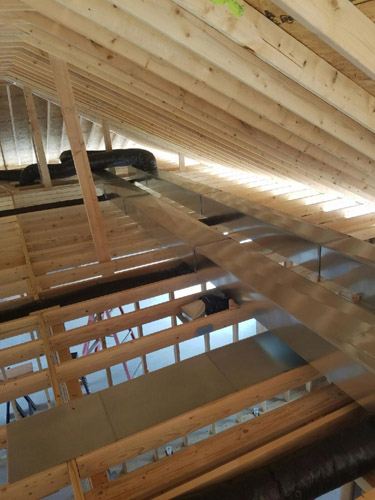 duct work in the rafters